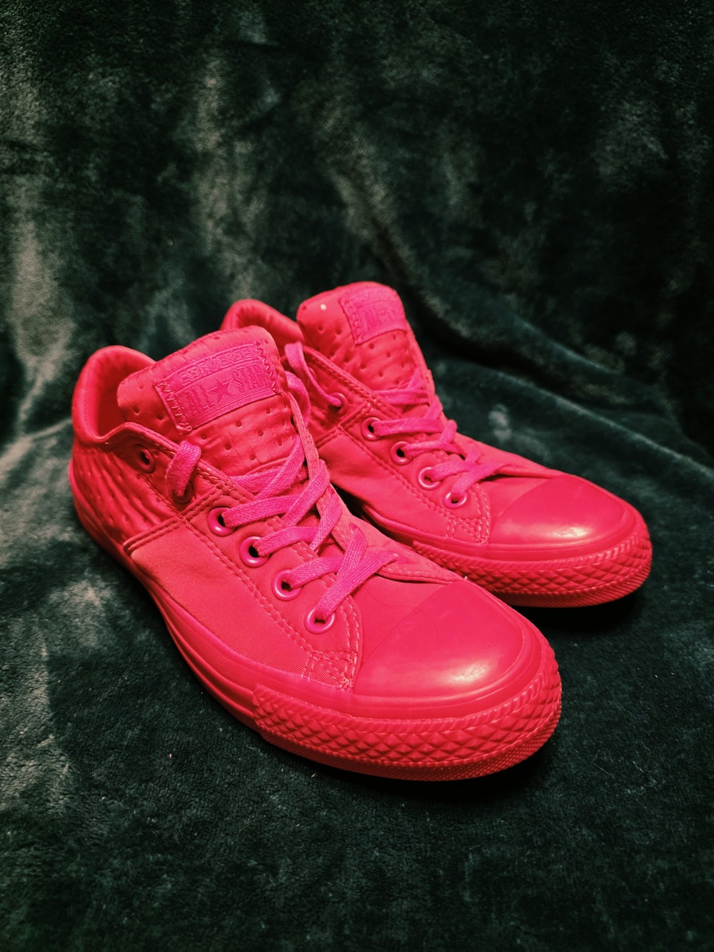 Women's Bright Pink Casual Sneakers - Youth Lace-Up Shoe